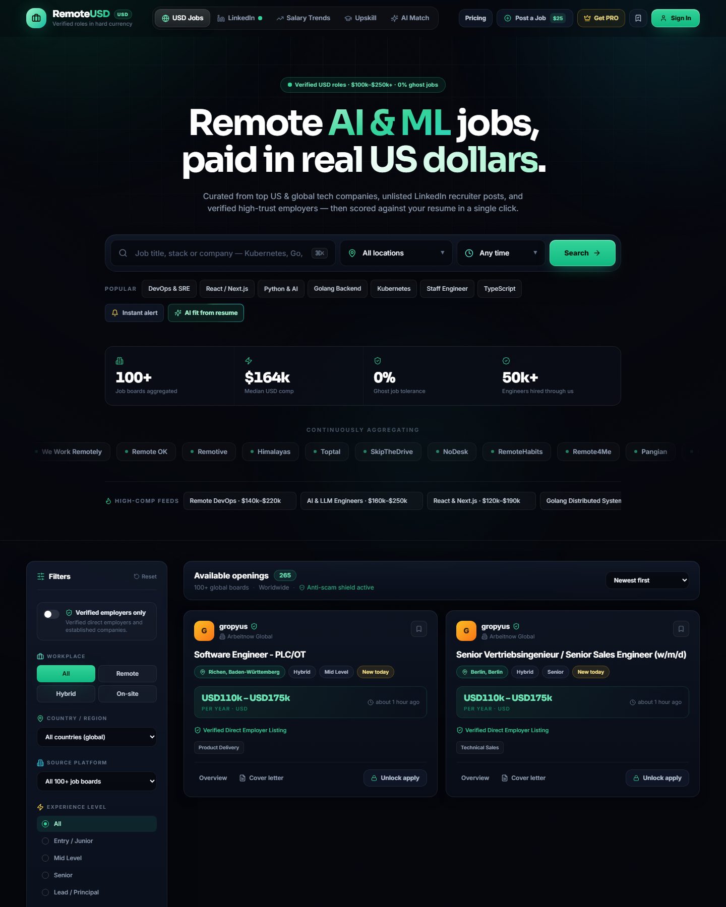 RemoteUSD — landing page